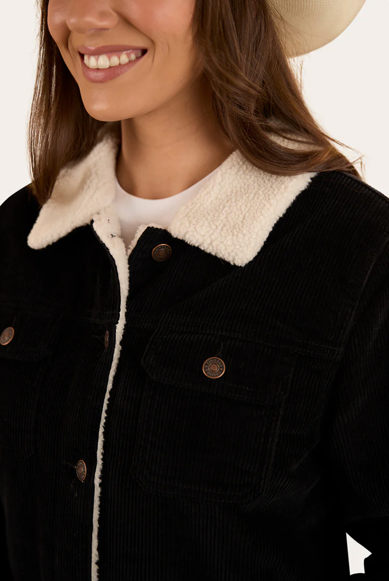 Ringers Western Womens Mayfield Cord Jacket - Washed Black