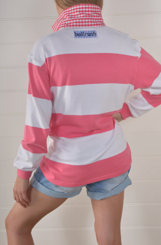 Bullrush Womens Seasonal Duo Rugby - Cobalt Pink