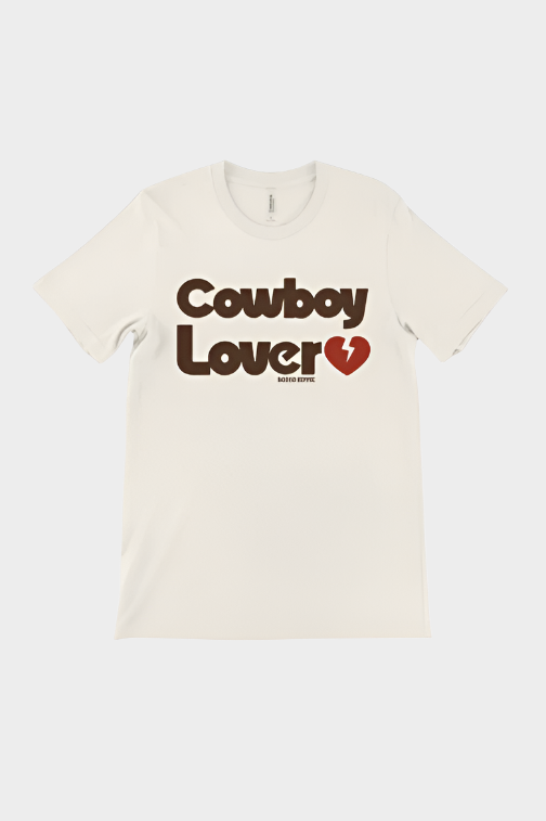 Rodeo Hippie Cowboy Lover Tee - Cream