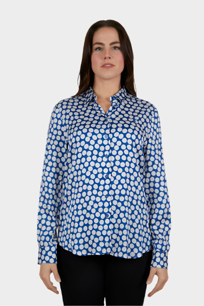 THOMAS COOK WOMENS EMBERY L/S SHIRT (COBALT)