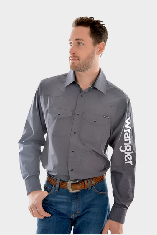 Wrangler Men's Eden Print Long Sleeve Shirt