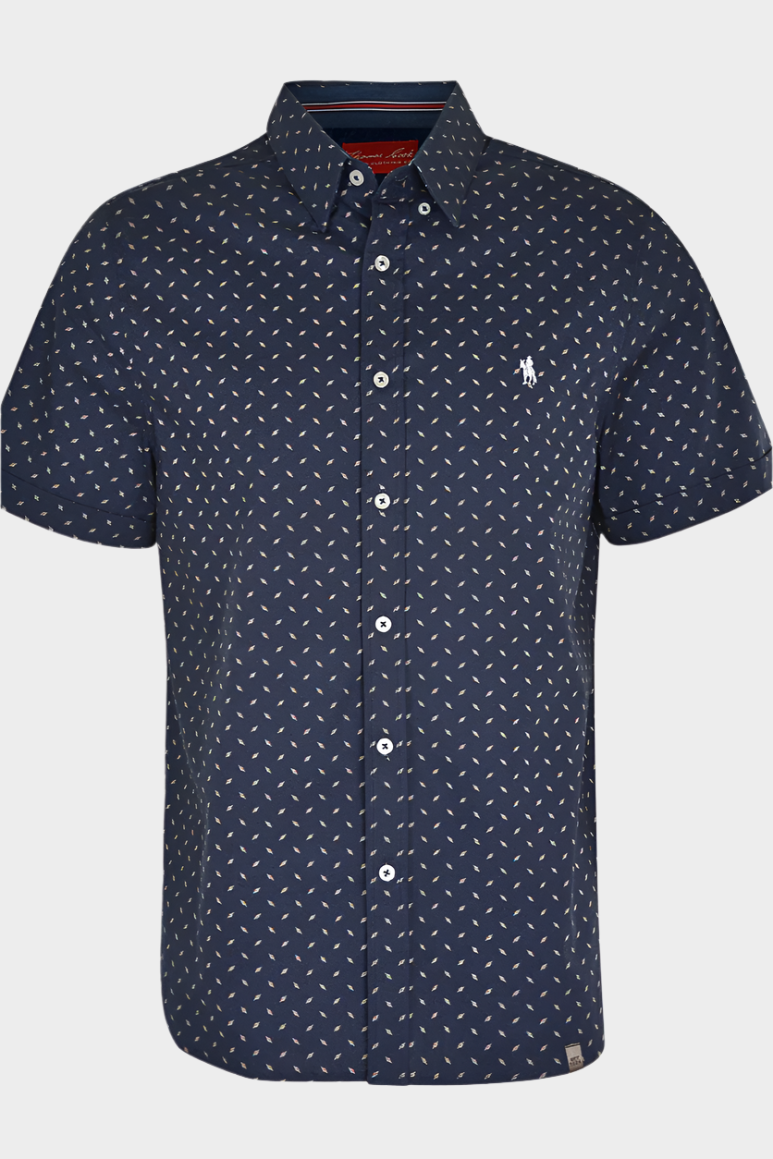 Thomas Cook Allumba Tailored Short Sleeve Shirt (Navy)