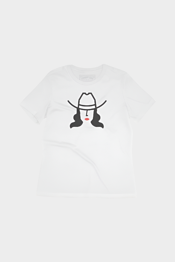 Cowboy Cool Womens Loretta T-Shirt - White