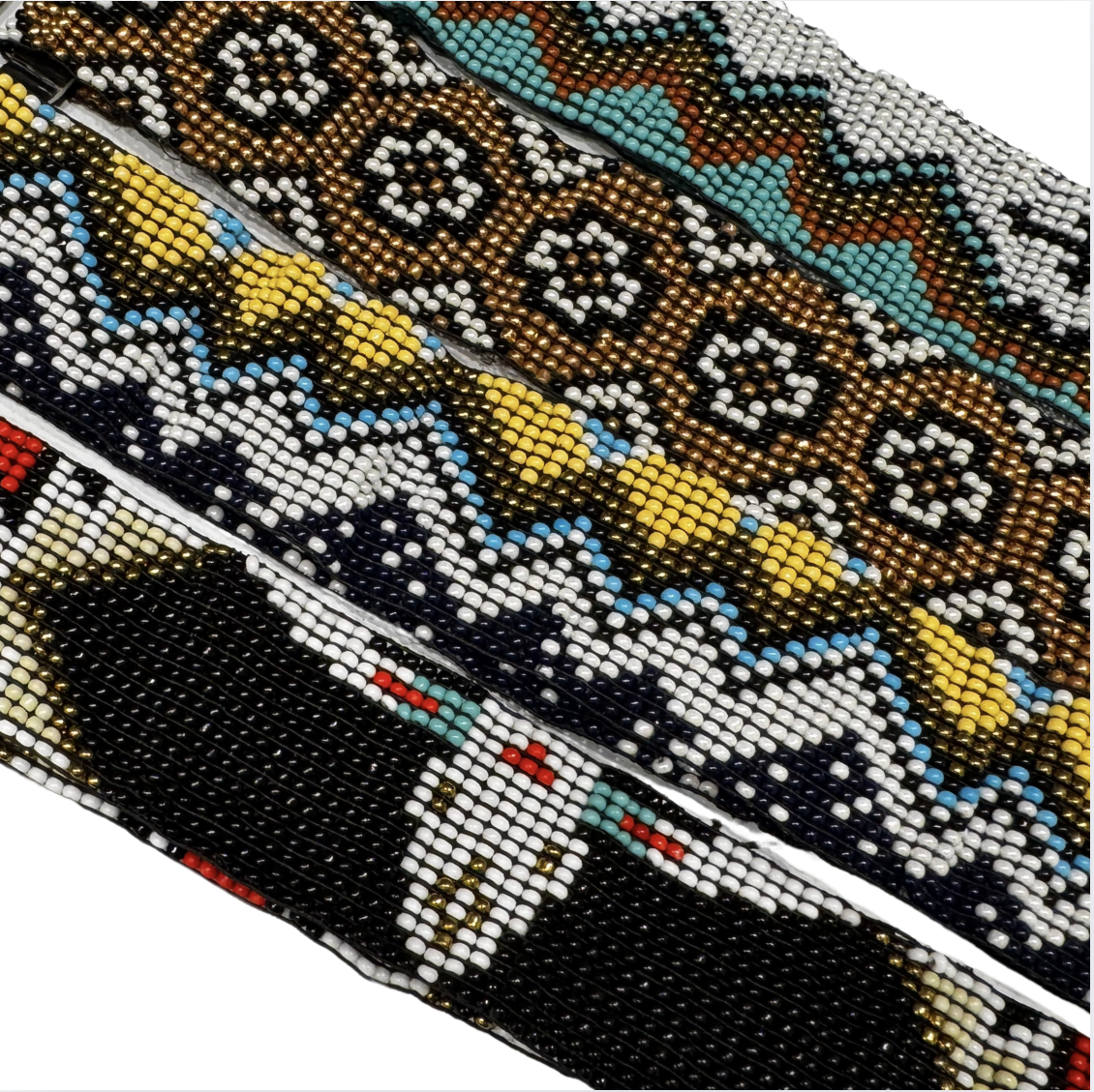 Challenger Western 1-1/4"Wide Unisex Handmade Beaded Rodeo Stretchy Elastic Hat Band - Assorted