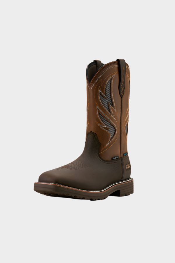 Ariat Men's Activator VentTEK Waterproof Steel Toe Work Boot - Dark Brown/ Wicker