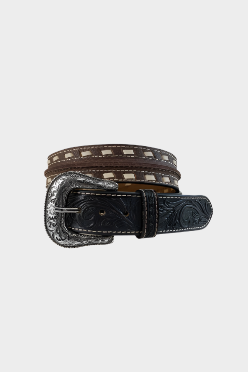 Roper Men's Leather Belt (Brown)