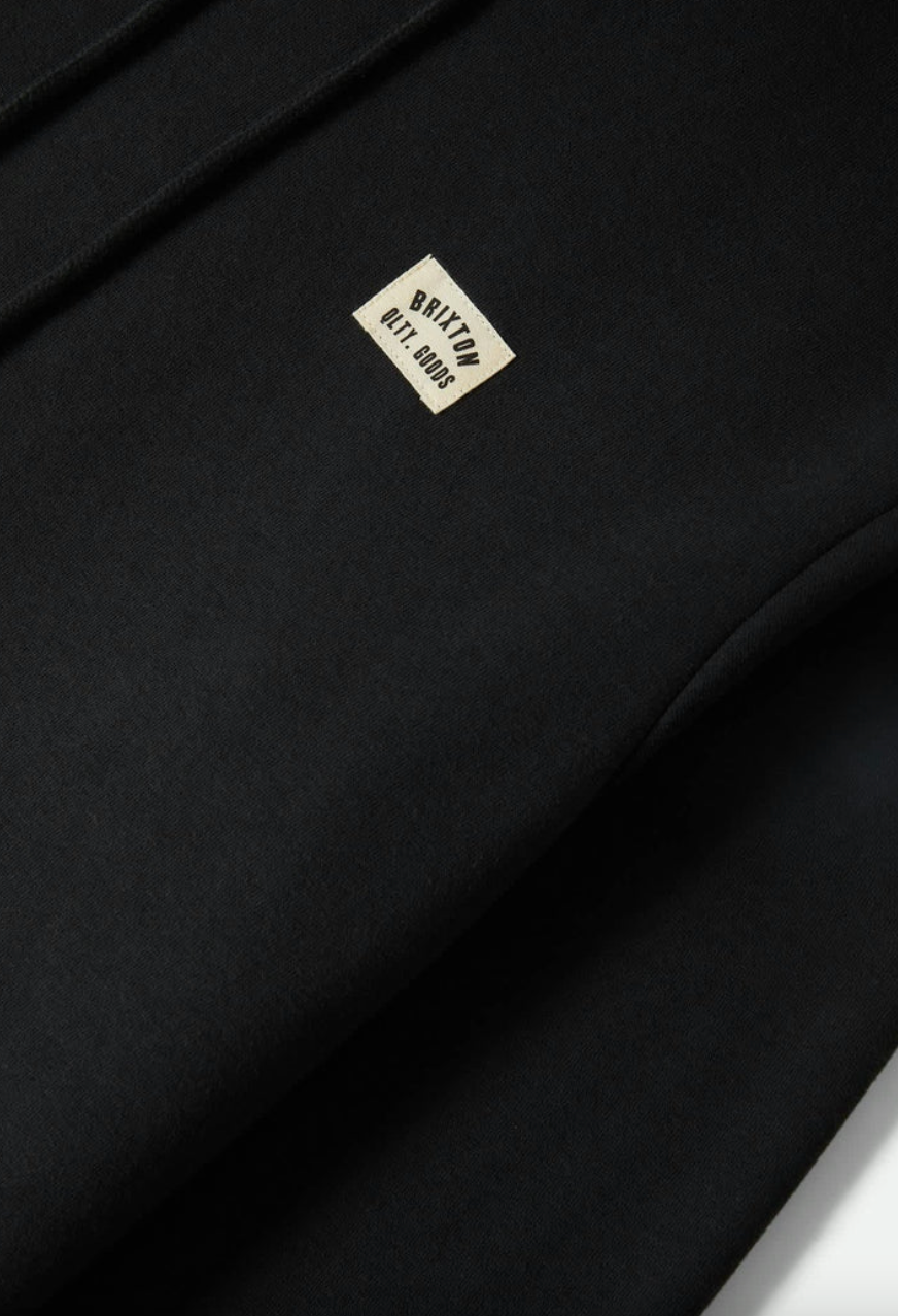Brixton WoodBurn Label Hoodie - Black