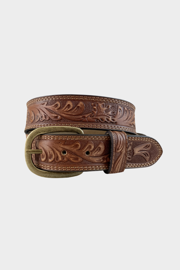 Roper Women's Belt - Embossed Tan