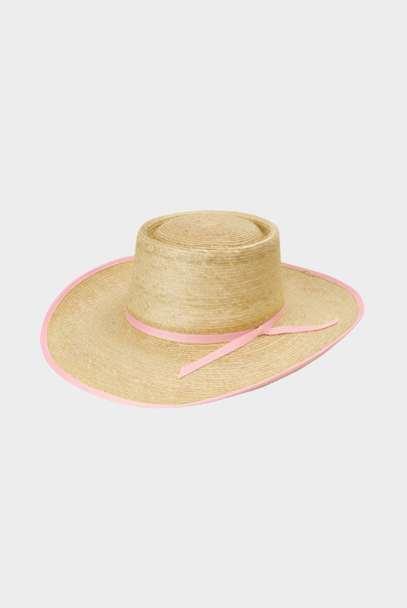 Sunbody Hats Reata Oak 4 Inch Brim (Oak/Light Pink Bound Edge)