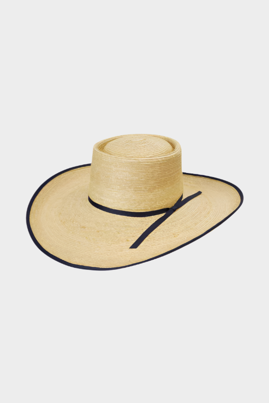 Sunbody Hats Reata Oak 5 Inch Brim - (Oak / Navy Bound Edge)