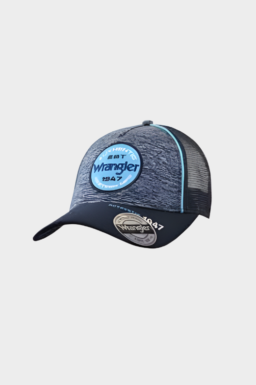 WRANGLER MEN'S DENIM TRUCKER CAP (BLUE)