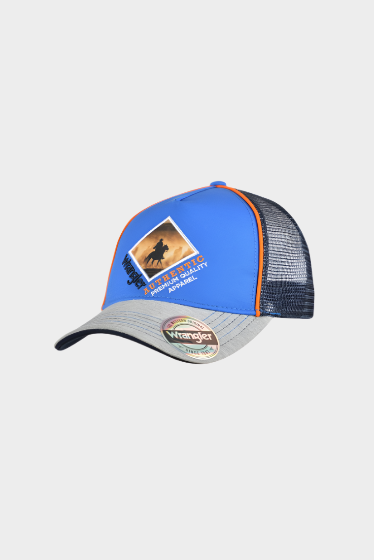 WRANGLER KIDS TAREE TRUCKER CAP (ROYAL)