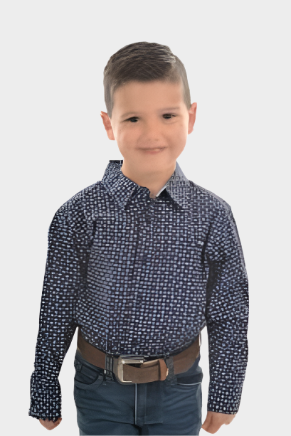 Pure Western Boys Steve Long Sleeve Shirt - SALE