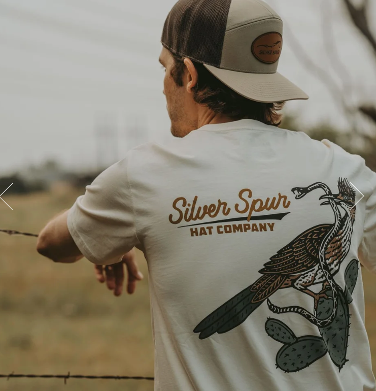 Silver Spur Men's Road Runner Ecru Tee