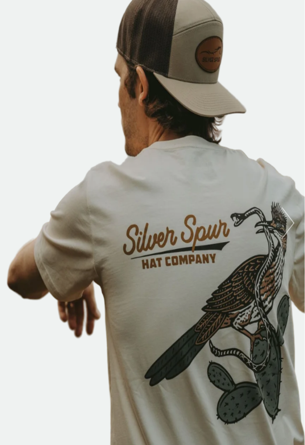 Silver Spur Men's Road Runner Ecru Tee