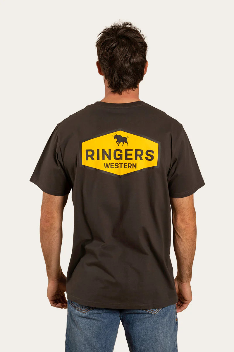 Ringers Western Mens Servo Loose Fit T-Shirt - Charcoal