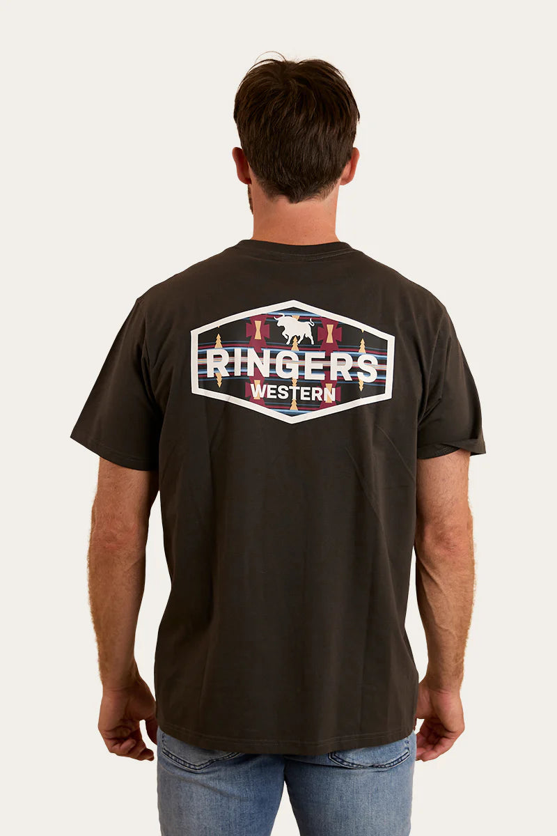Ringers Western Mens Servo Loose Fit T-Shirt - Charcoal Multi