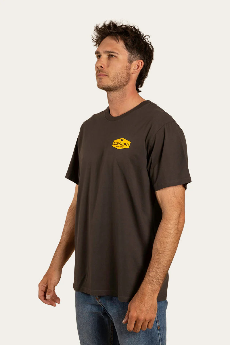 Ringers Western Mens Servo Loose Fit T-Shirt - Charcoal