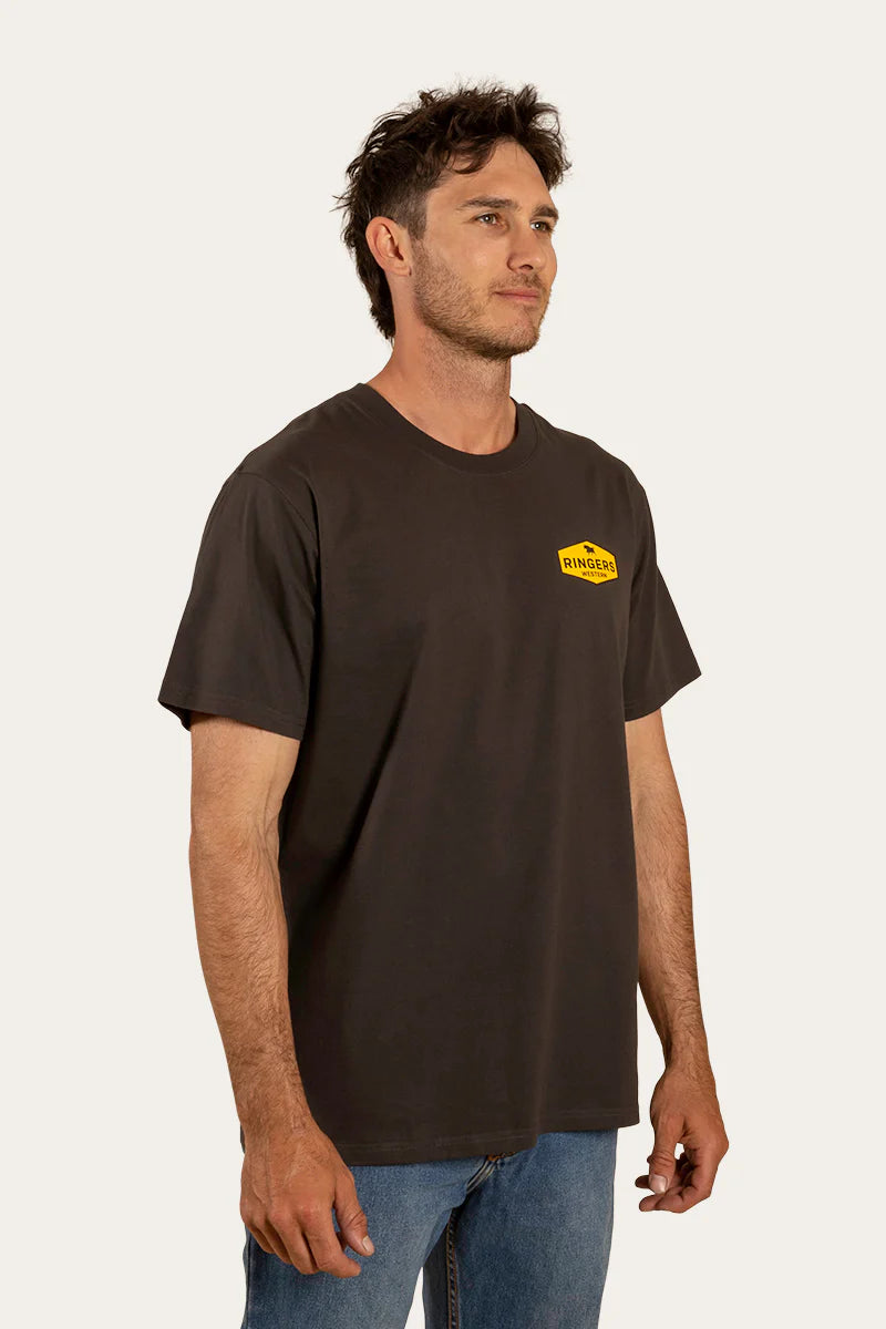 Ringers Western Mens Servo Loose Fit T-Shirt - Charcoal
