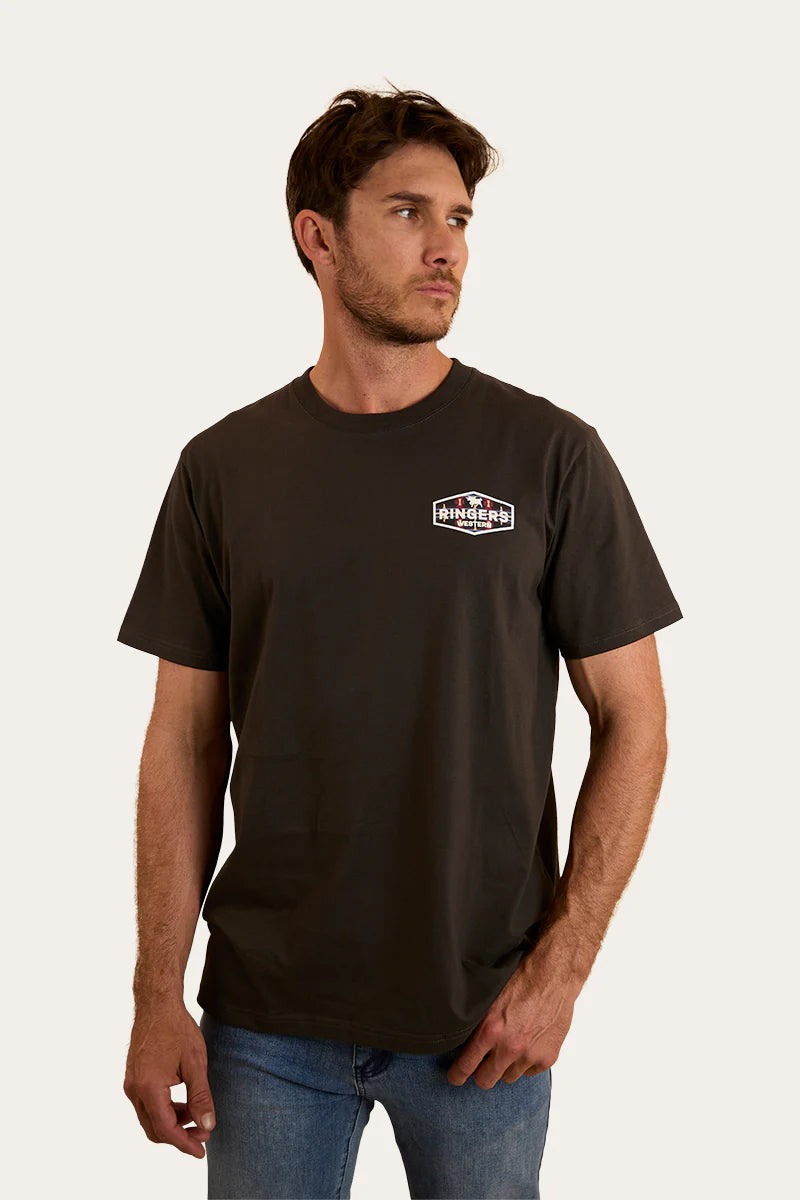 Ringers Western Mens Servo Loose Fit T-Shirt - Charcoal Multi