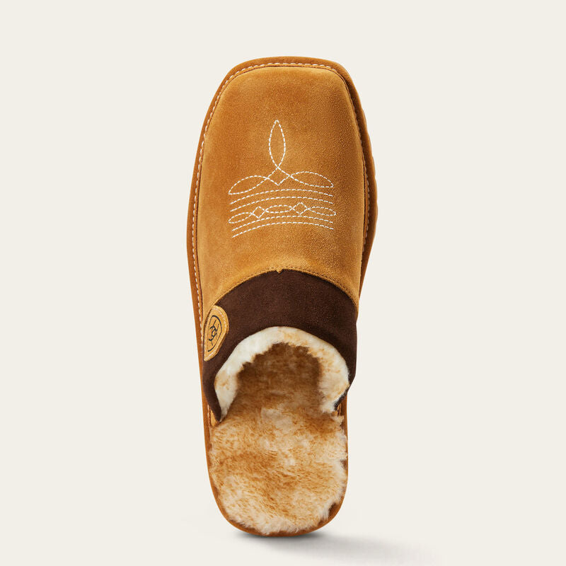 Ariat Men's Silversmith Square Toe Slipper - Chestnut W/ Chocolate