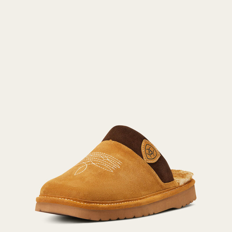 Ariat Men's Silversmith Square Toe Slipper - Chestnut W/ Chocolate