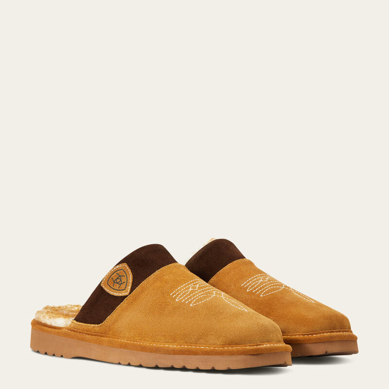 Ariat Men's Silversmith Square Toe Slipper - Chestnut W/ Chocolate