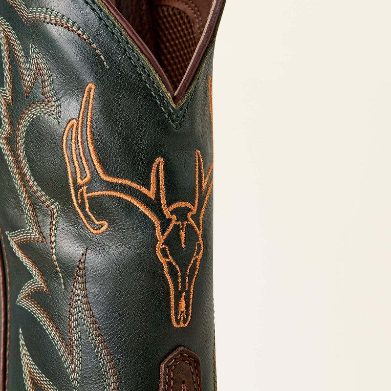Ariat Men's Sport Outdoor Cowboy Boot - BROWN OILED ROWDY|TACK GREEN