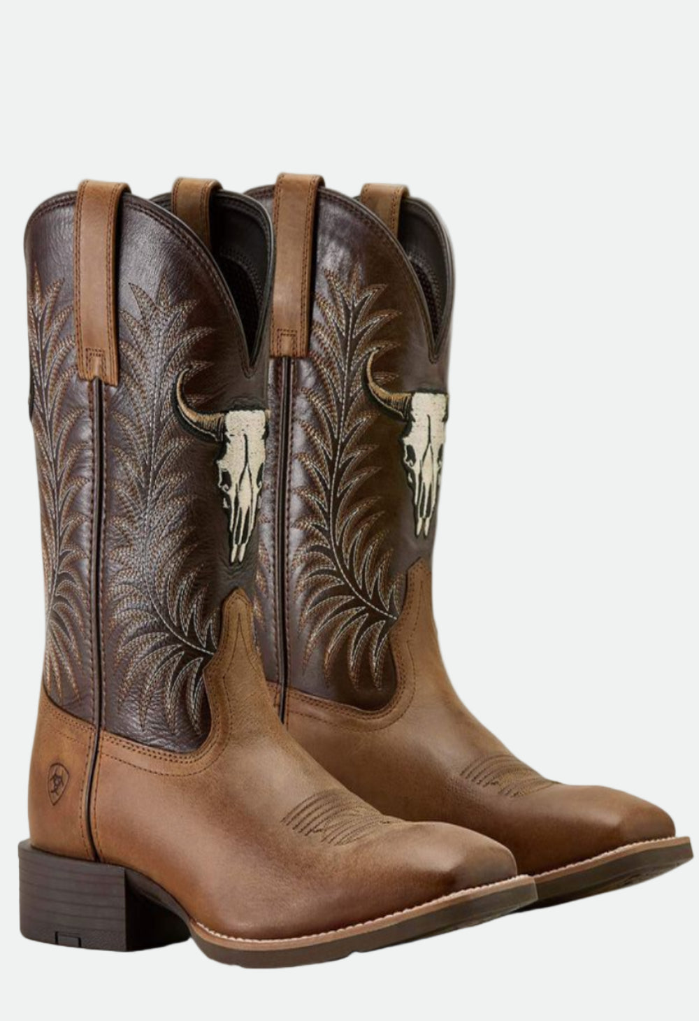 Ariat Men's Sport Steer Skull Wide Square Toe Cowboy Boot