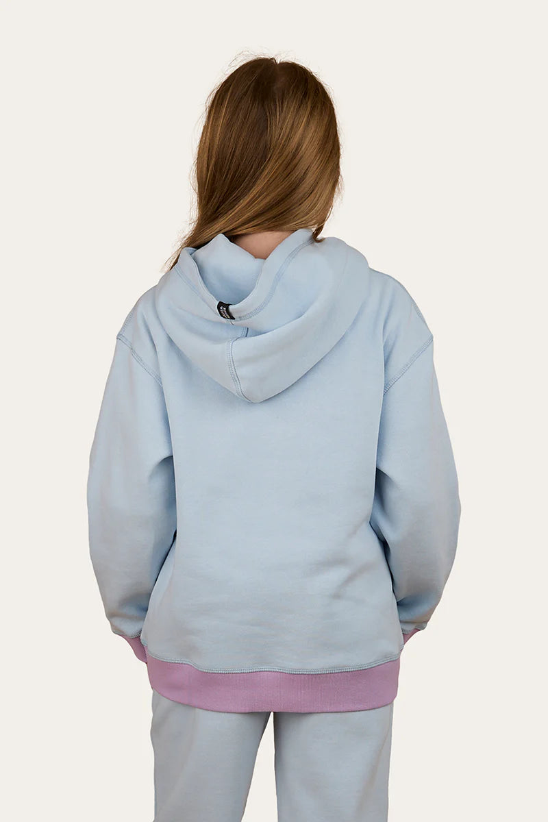 Ringers Western Girl's Stardust Oversized Pullover Hoodie - Barely Blue