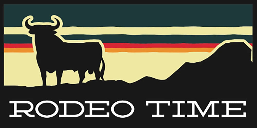 Dale Brisby's Rodeo Time Sunset Rodeo Time Decal