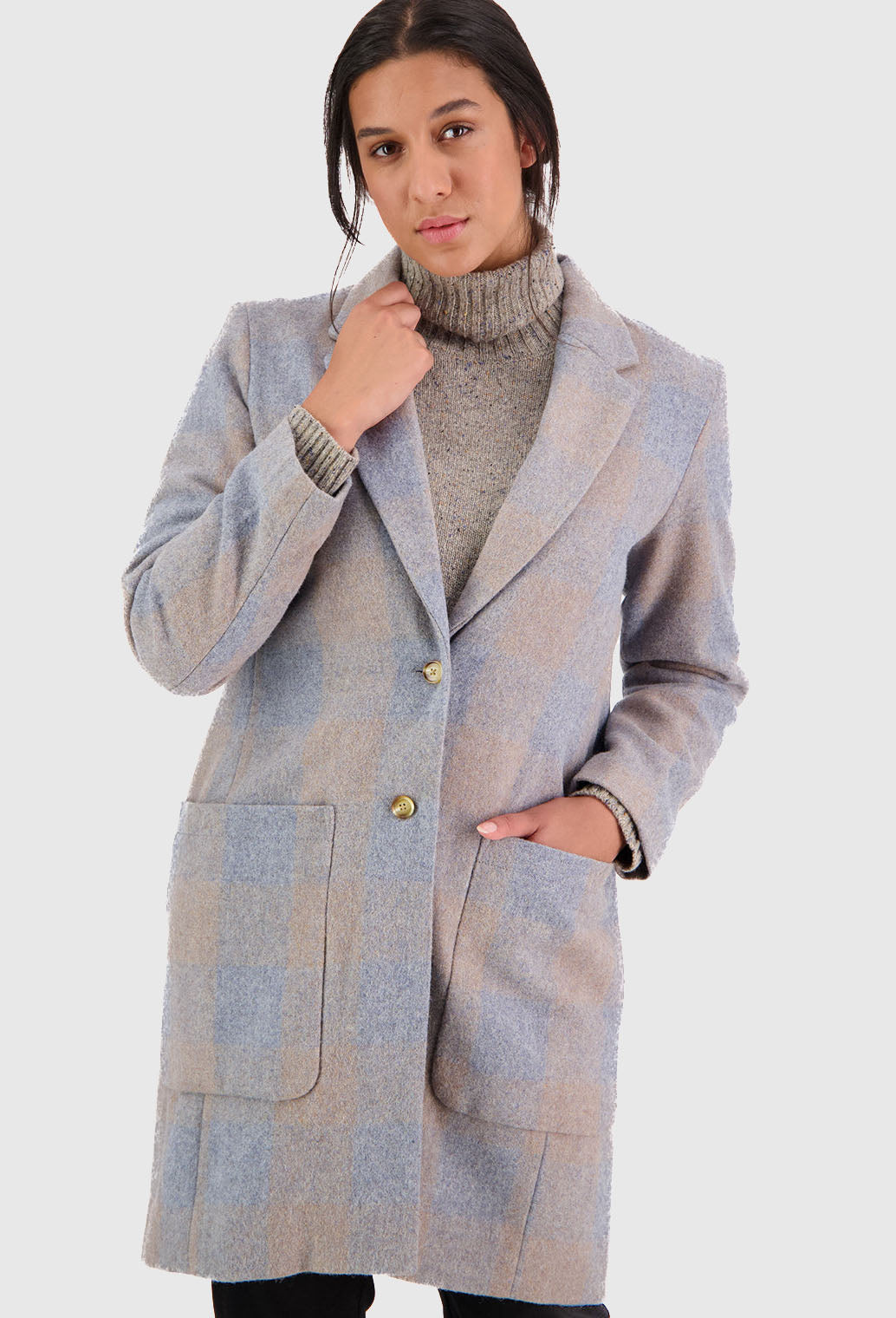 Swanndri Women's Monarch Wool Car Coat (Park Check) CLEARANCE