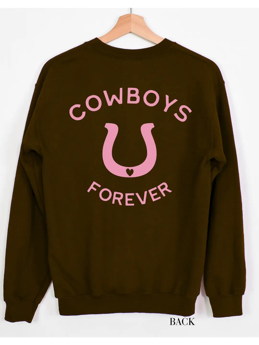 Ali Dee Cowboys Forever Crewneck - Chocolate