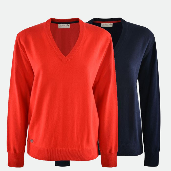 Thomas Cook V-Neck Cashmere Blend Jumper - SALE