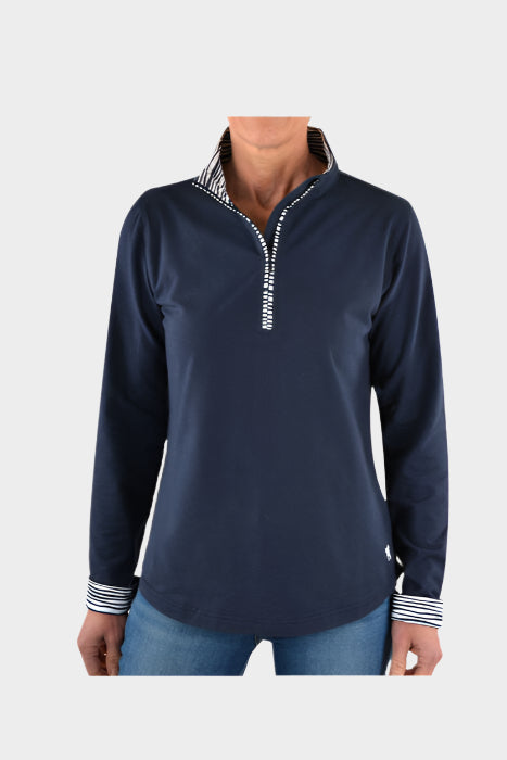 Thomas Cook Women's 1/4 Zip Skivvy - Navy