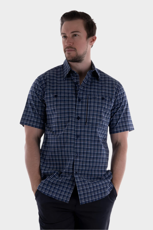 THOMAS COOK GIBSON ADVENTURE 2-POCKET SHORT SLEEVE SHIRT - DARK NAVY