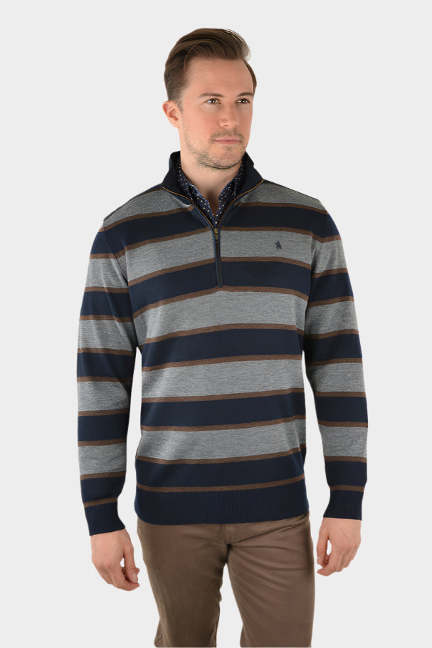 Thomas Cook Mens Evan Stripe Merino Blend Rugby