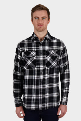 DUX BAK MENS PABLO THERMAL L/S SHIRT (BLACK/WHITE)