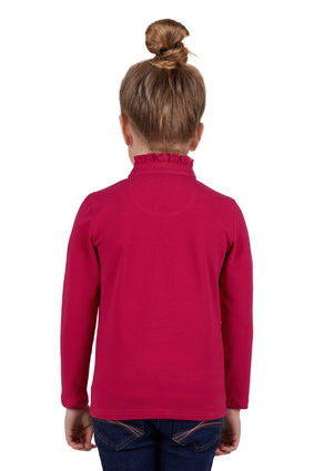 THOMAS COOK GIRLS FRILL NECK LONG SLEEVE POLO