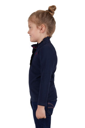 THOMAS COOK GIRLS FRILL NECK LONG SLEEVE POLO