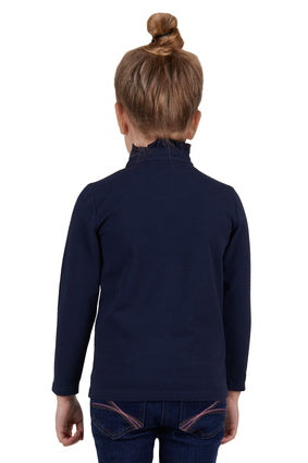 THOMAS COOK GIRLS FRILL NECK LONG SLEEVE POLO