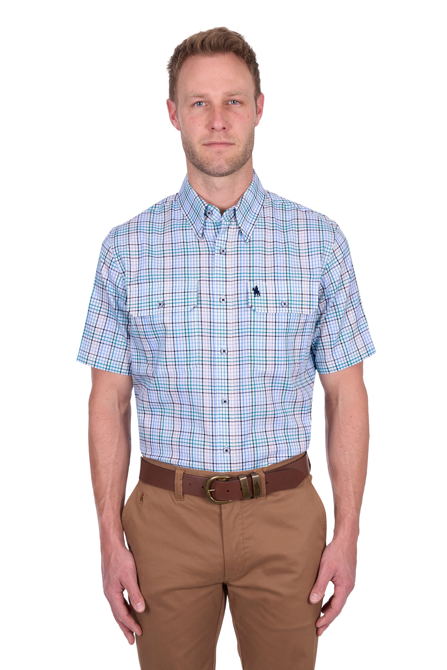 Thomas Cook Men's Matt 2Pkt Ss Shirt - Navy/Multi