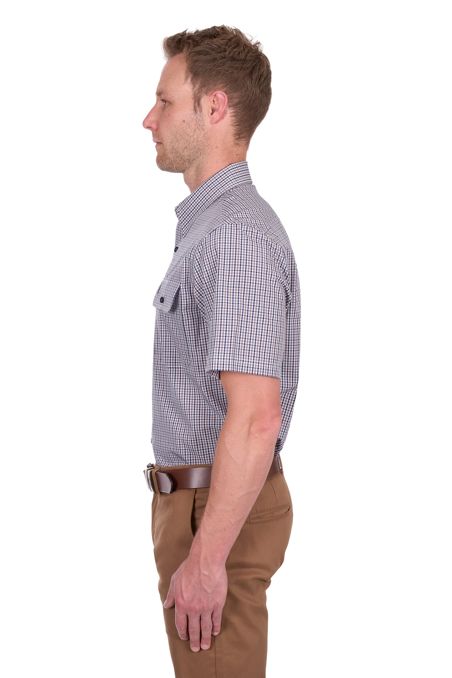 Thomas Cook Men's Will 2Pkt Ss Shirt - Navy/Tan