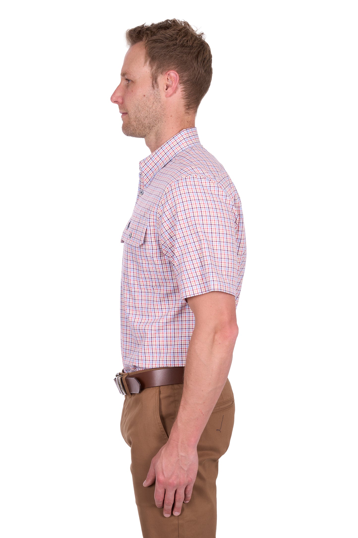 Thomas Cook Men's Robert 2Pkt Ss Shirt - Red/Tan