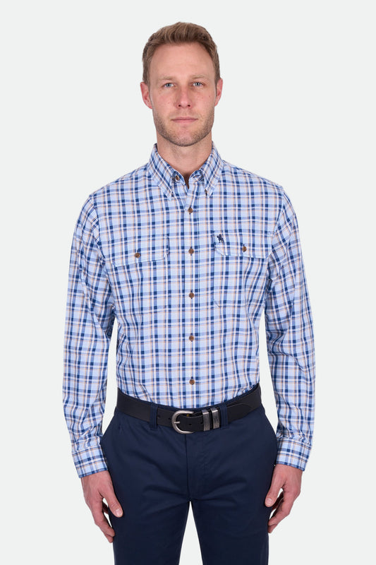 Thomas Cook Men's Thomas 2Pkt Ls Shirt - Navy/Lt. Blue