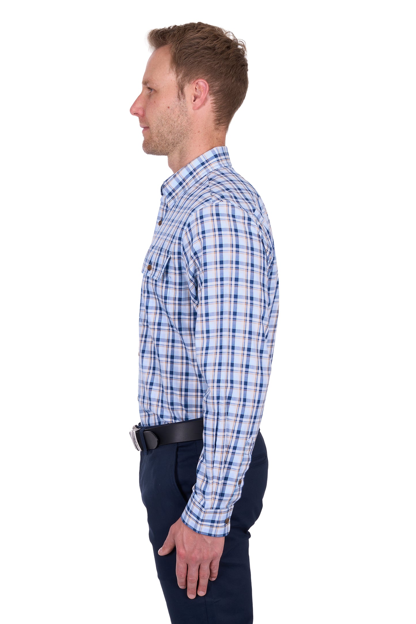 Thomas Cook Men's Thomas 2Pkt Ls Shirt - Navy/Lt. Blue