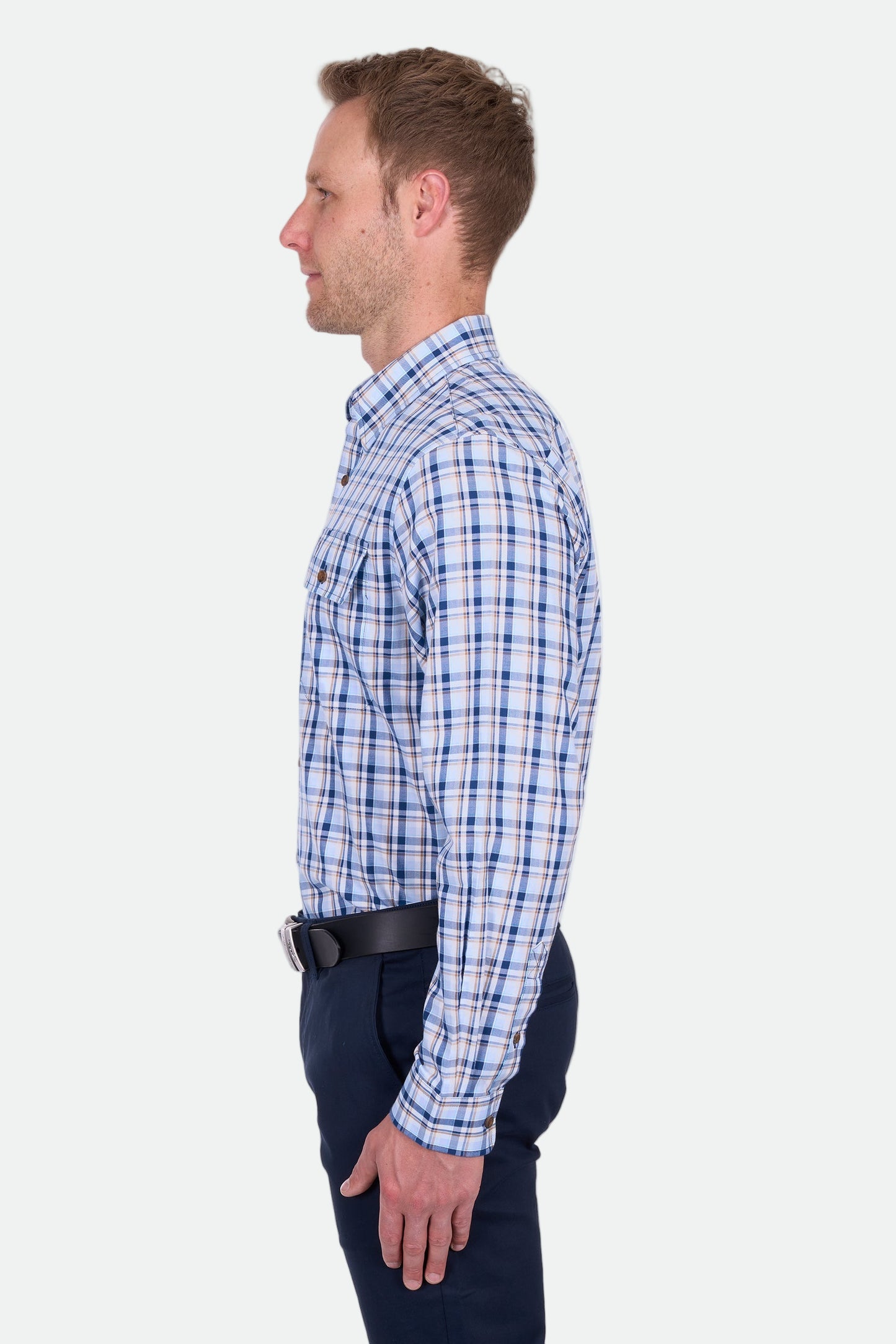 Thomas Cook Men's Thomas 2Pkt Ls Shirt - Navy/Lt. Blue