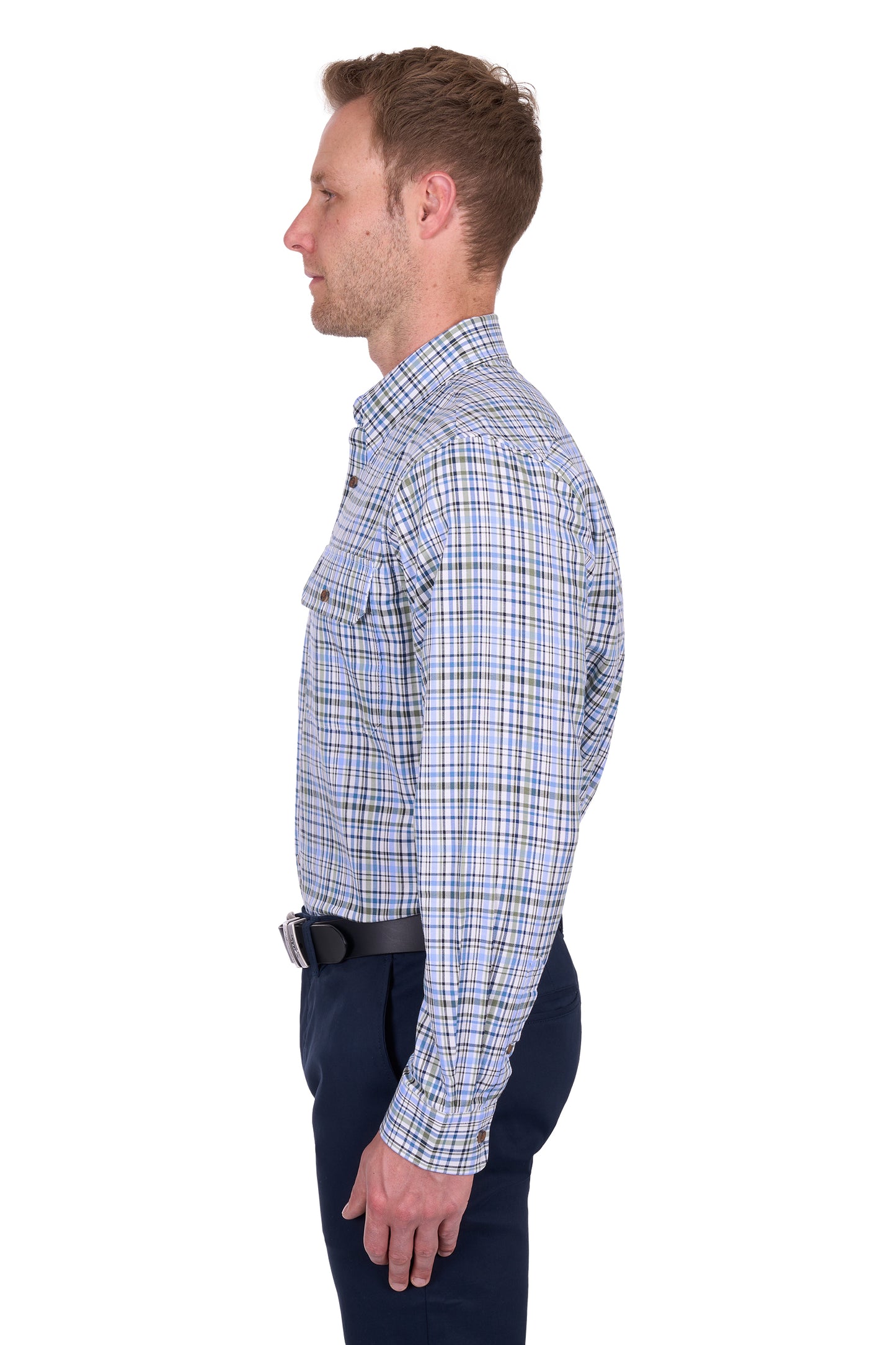 Thomas Cook Men's Eric 2Pkt Ls Shirt - Blue/Green