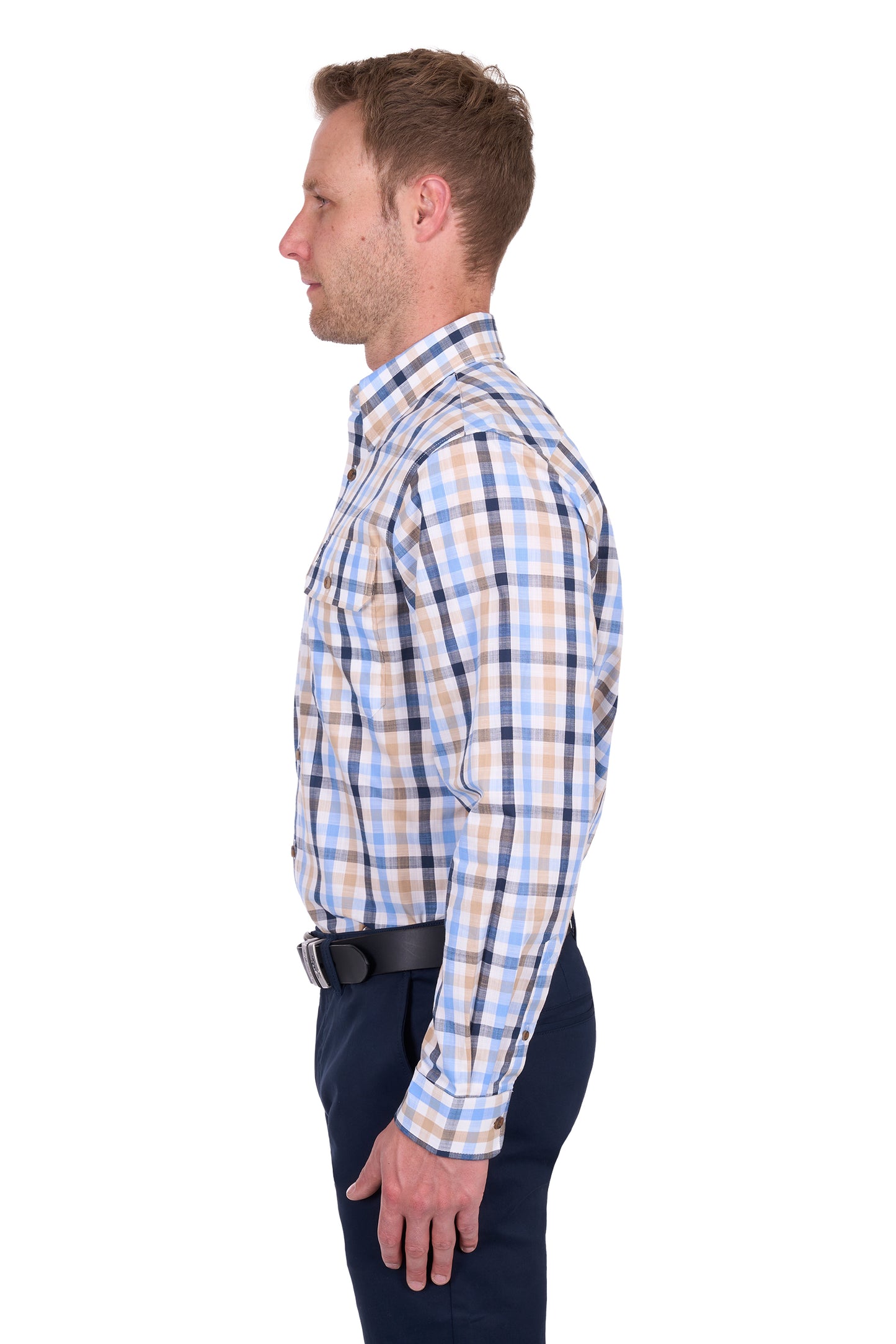Thomas Cook Men's Jesse 2Pkt Ls Shirt - Navy/Tan