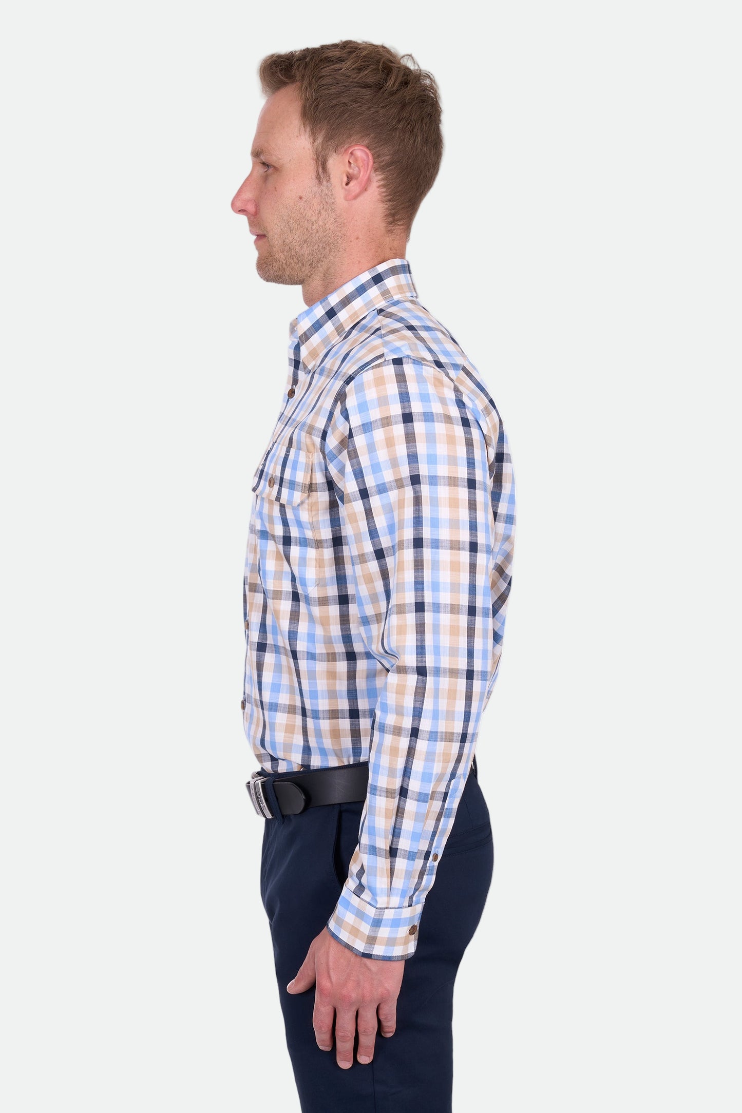 Thomas Cook Men's Jesse 2Pkt Ls Shirt - Navy/Tan